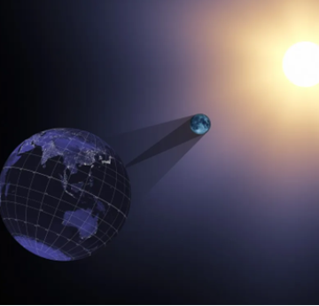 Diagram of solar eclipse geometry